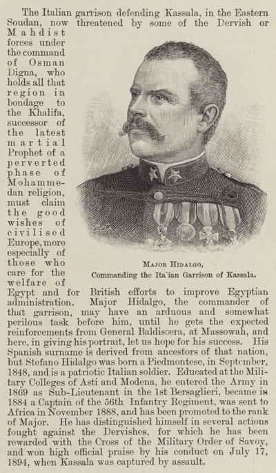 Major Hidalgo, Commanding the Italian Garrison of Kassala by English School