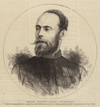 Major Pierre Louis Cavagnari by English School
