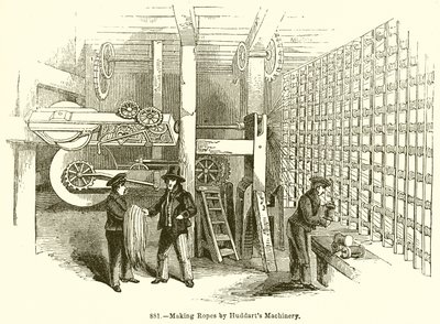 Making Ropes by Huddarts Machinery by English School