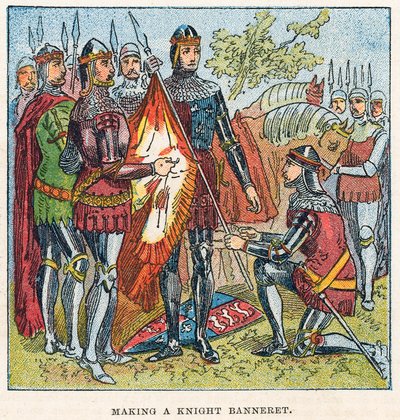 Making a knight banneret by English School