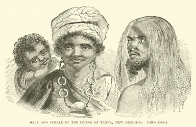 Male and Female of the Island of Tanna, New Hebrides, after Cook by English School