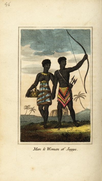 Man and Woman of Jagga, from the Kingdoms of Monoemugi and Caffraria, Africa by English School