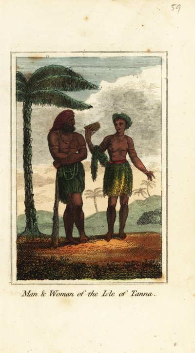 Man and Woman of the Isle of Tanna, Vanuatu by English School