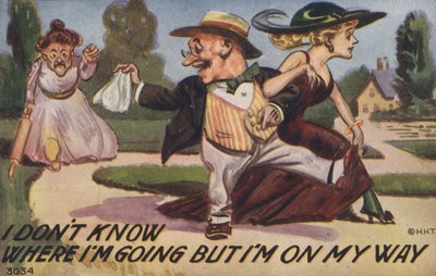 Man Leaving His Wife with His Mistress by English School