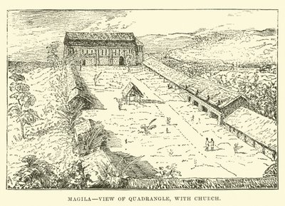 Mangila, View of Quadrangle, with Church by English School