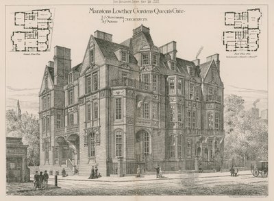 Mansions Lowther Gardens, Queens Gate, Kensington by English School