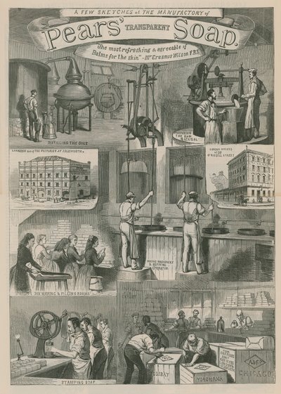 Manufactory of Pears Transparent Soap by English School