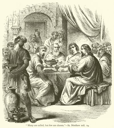 "Many are called, but few are chosen", St Matthew, xxii by English School
