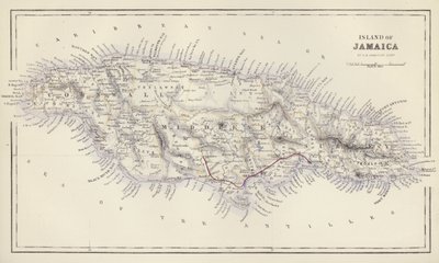 Map: Island of Jamaica, by G H Swanston, Edinburgh by English School