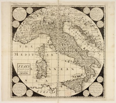 Map of Italy by English School
