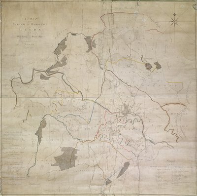 Map of Leeds, surveyed by John Tuke by English School