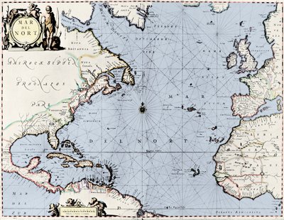 Map of the North Atlantic, from 