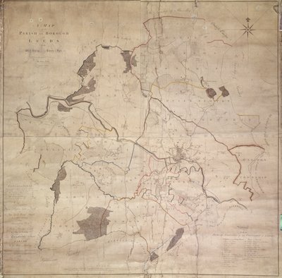 Map of the Parish or Borough of Leeds by English School