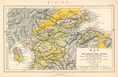 Map of the Scotch Coal Fields by English School