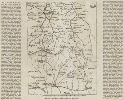 Map of the Shipka Pass over the Balkans by English School