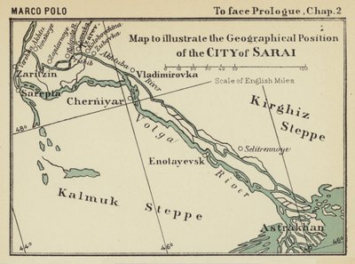 Map to Illustrate the Geographical Position of the City of Sarai by English School