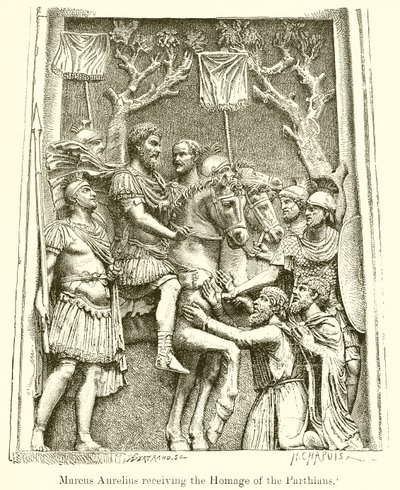 Marcus Aurelius Receiving the Homage of the Parthians by English School