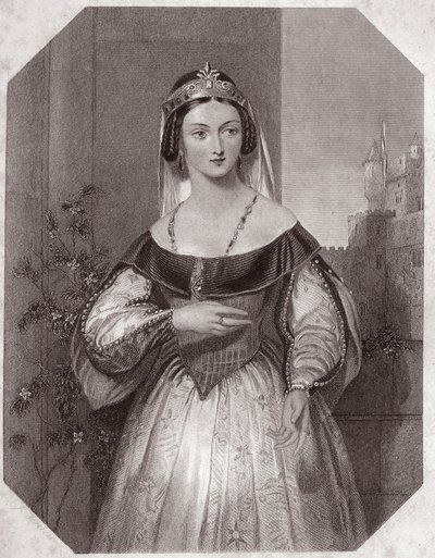 Margaret of Anjou (Henry VI) in - Gallery of the women of Shakespeare, collection of forty-five serious portraits by early London artists, enriched with critical and literary notices around 1838 by English School