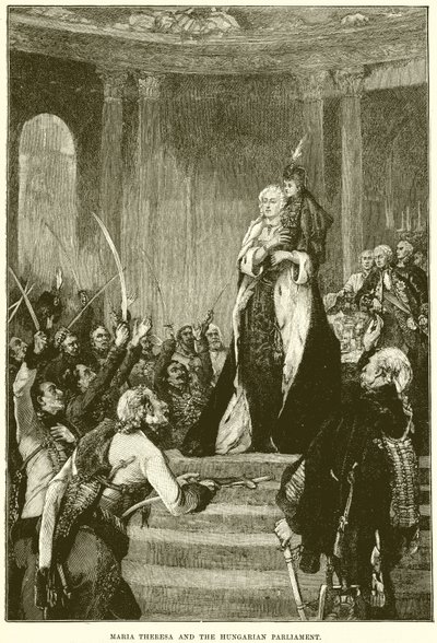 Maria Theresa and the Hungarian Parliament by English School