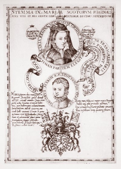 Mary, Queen of Scots and her son, King James by English School