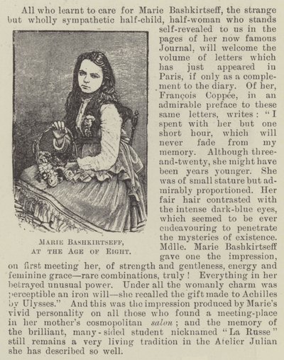 Marie Bashkirtseff, at the Age of Eight by English School