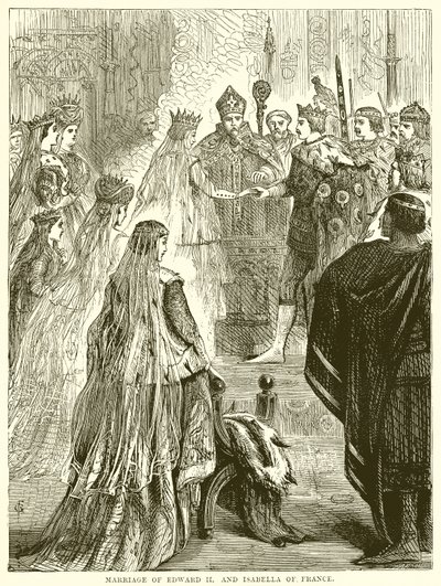 Marriage of Edward II and Isabella of France by English School