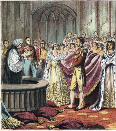 Marriage of Queen Victoria and Prince Albert of Saxony Coburg Gotha by English School