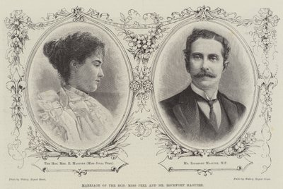 Marriage of the Honourable Miss Peel and Mr Rochfort Maguire by English School