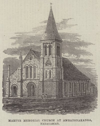 Martyr Memorial Church at Ambatonakanga, Madagascar by English School