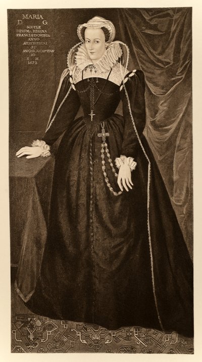 Mary Queen of Scots (1542-1587), from James I and VI, printed by Manzi Joyant & Co. Paris, 1904 by English School