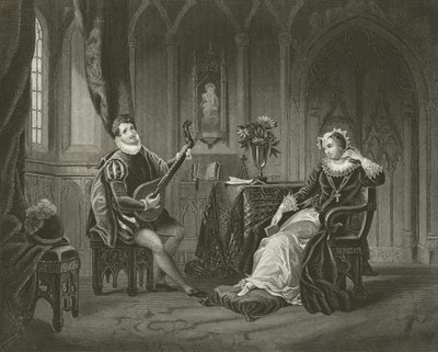 Mary Queen of Scots and her Secretary Chatelar by English School