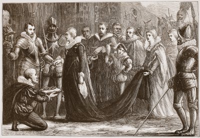Mary Queen of Scots Entering Holyrood by English School