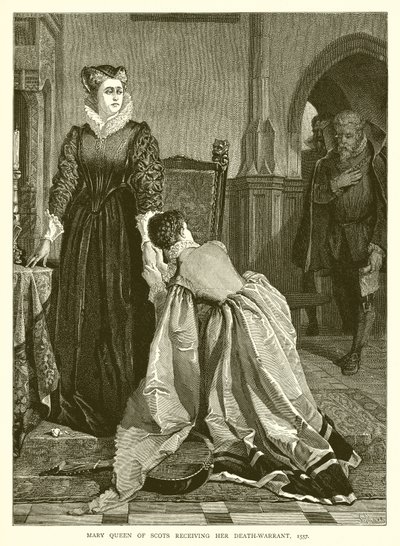 Mary Queen of Scots receiving her Death-Warrant, 1557 by English School