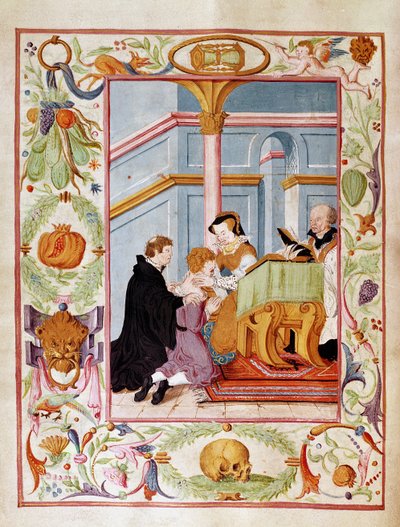 Mary Tudor Curing the Kings Evil by English School