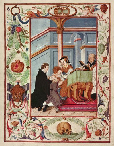 Mary Tudor Touches a Scrofulous Boy by English School