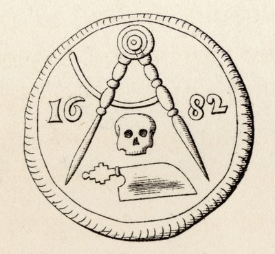 Masonic seal of the Carpenters of Maestricht, dated 1682, from 