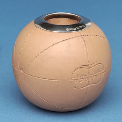 Match holder in the shape of a football, Doulton & Co., Lambeth (ceramic) by English School