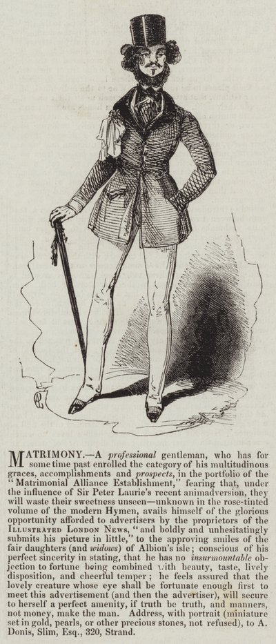 Matrimony, a Professional Gentleman by English School