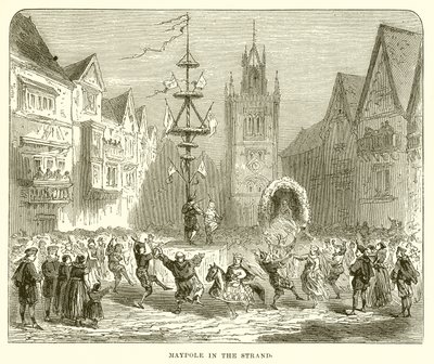 Maypole in the Strand by English School
