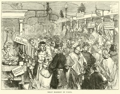 Meat Market in Paris, October 1870 by English School