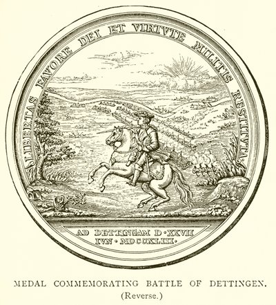 Medal Commemorating Battle of Dettingen (Reverse) by English School