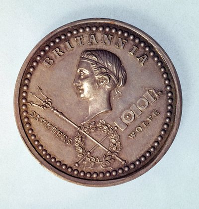 Medal commemorating the British capture of Quebec by English School
