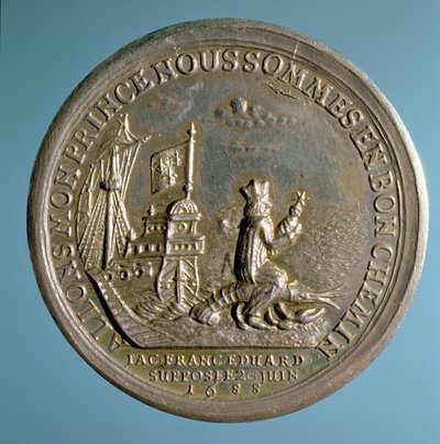 Medal commemorating the birth of Prince James by English School