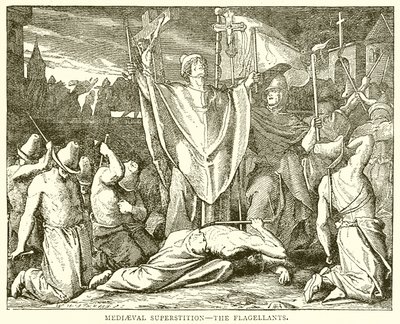 Medieval Superstition: The Flagellants by English School