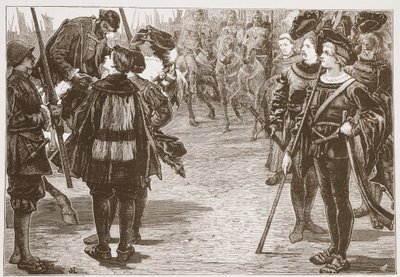 Meeting of Emperor Charles and the Protestant Princes by English School