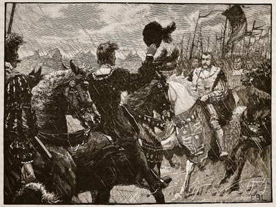 Meeting of Henry and the Emperor Maximilian, Illustration from Cassell