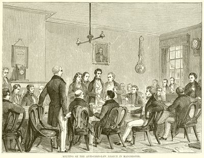 Meeting of the Anti-Corn-Law League in Manchester by English School
