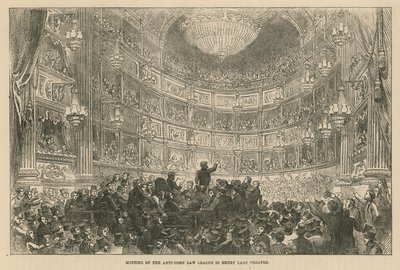 Meeting of the Anti-Corn Law League in Drury Lane Theatre by English School