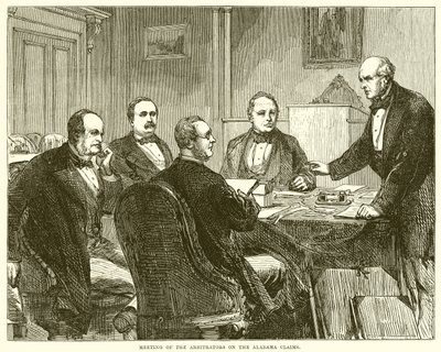 Meeting of the Arbitrators on the Alabama Claims by English School