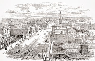 Melbourne, Australia, from The Gallery of Geography by Rev. Thomas Milner, published c.1880 by English School